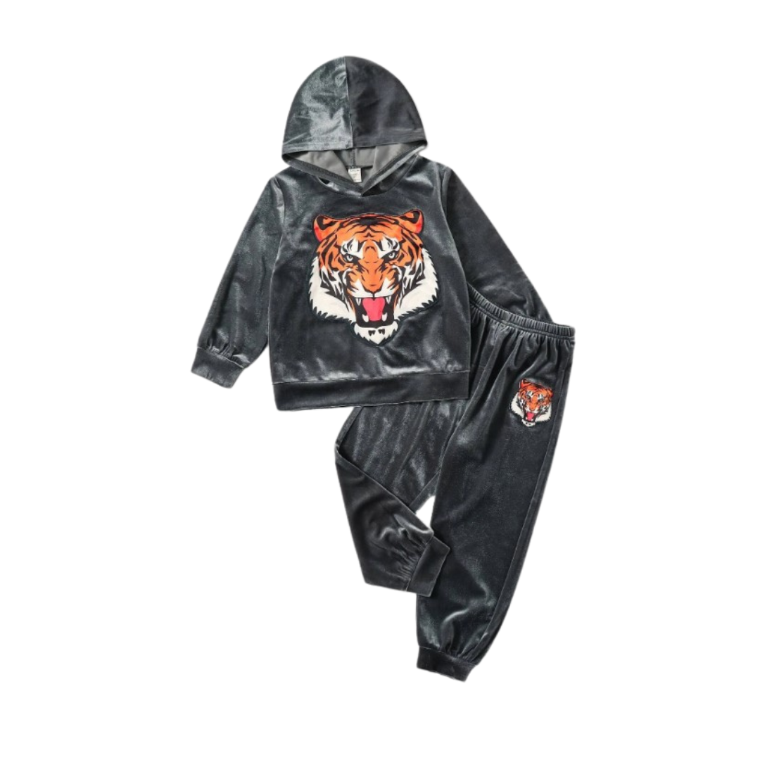 Boy's Tiger Printed Jogger Set