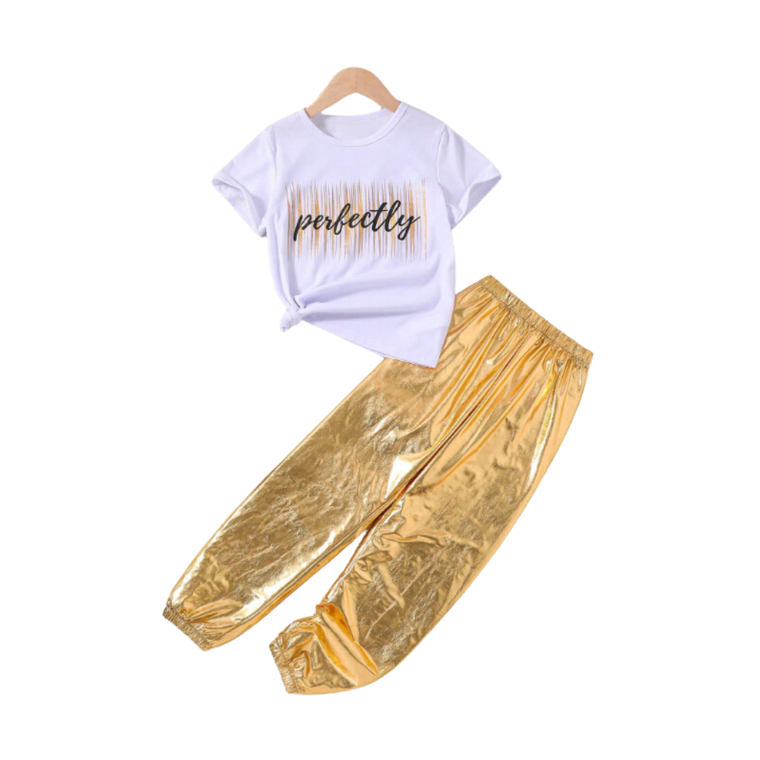 Girl's Shine Bright Metallic Pants