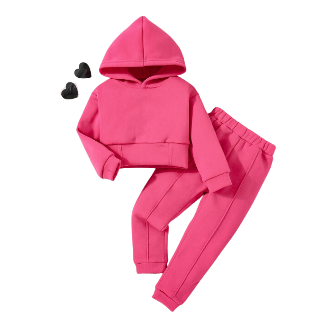 Girls hoodie and jogger discount set