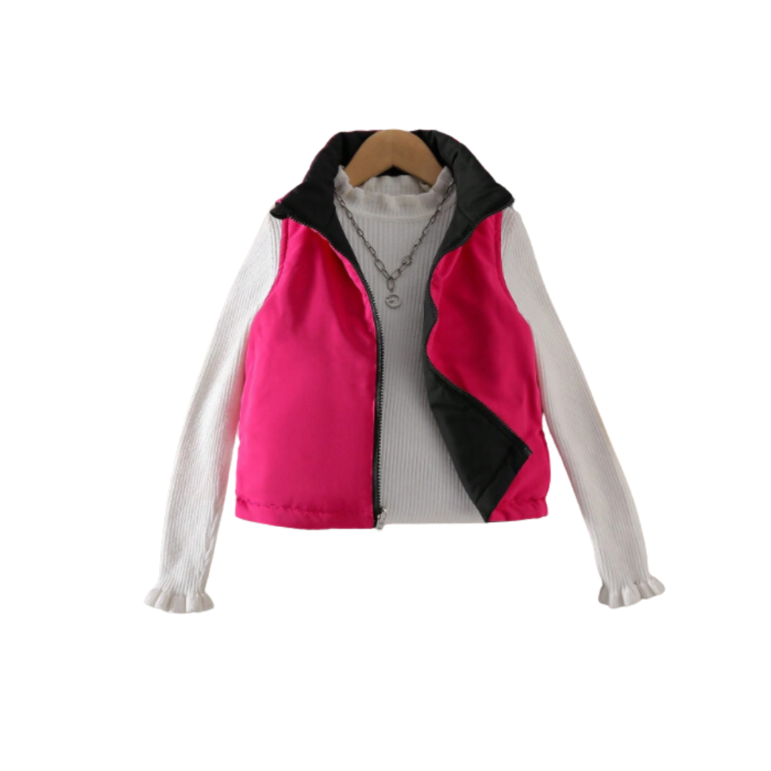 Girl's Reversible Puffer Vest