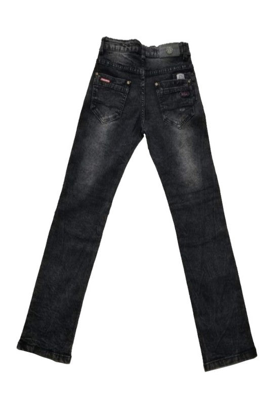 Kids Black Washed Denim Jeans