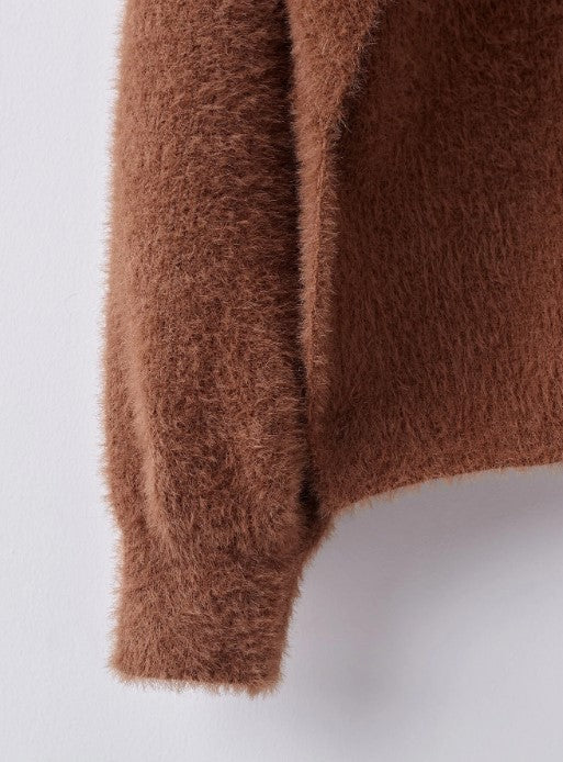 Girls Cut Out Back Asymmetrical Hem Sweater