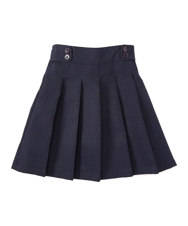 Girl's Navy Pleated Skirts