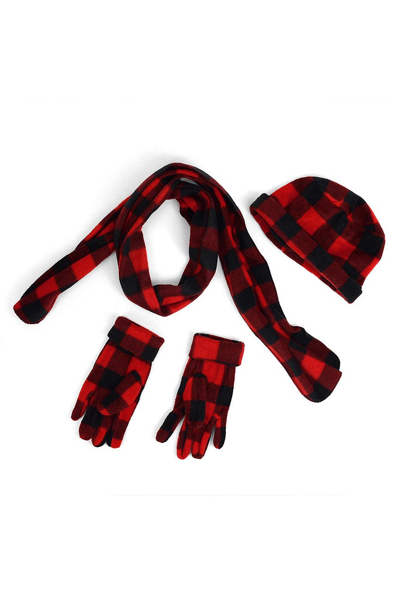 Junior Mad About Plaid Gloves, Scarves and Hats
