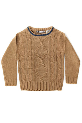 Kids Cable Knit Crewneck Sweaters